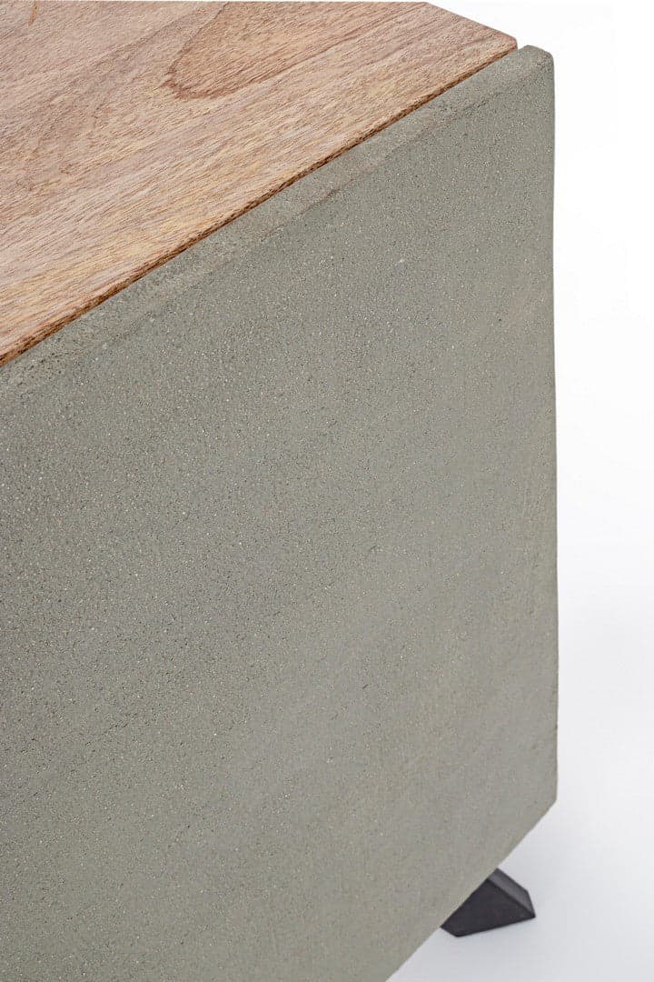 Credenza "Manchester" con struttura in legno di mango e acciaio, cassetti in legno riciclato, stile moderno in Credenze Decor Space - Altamura, commercioVirtuoso.it