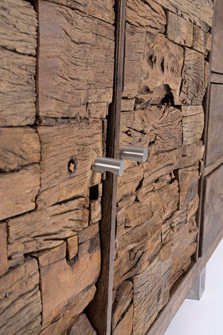 Credenza "Stanton", 2 ante e 3 cassetti, struttura in legno di mango, 160 cm in Credenze Decor Space - Altamura, commercioVirtuoso.it