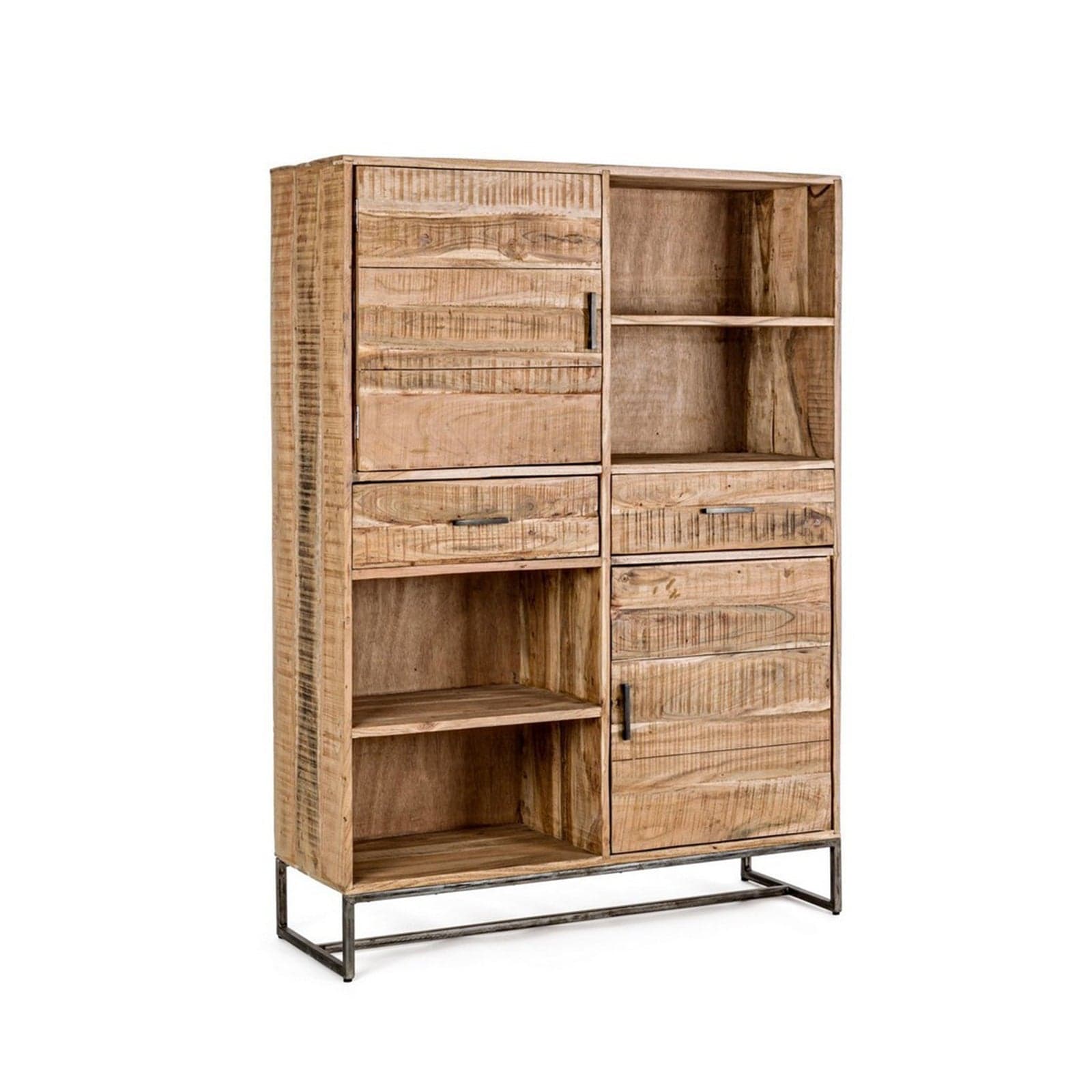 Credenza "Elmer" con struttura in legno di acacia, schienale in compensato, stile moderno - 56