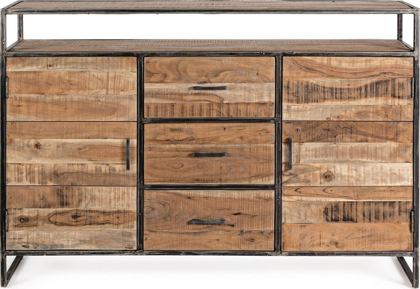 Credenza "Elmer" con struttura in legno di acacia, schienale in compensato, stile moderno in Credenze Decor Space - Altamura, commercioVirtuoso.it