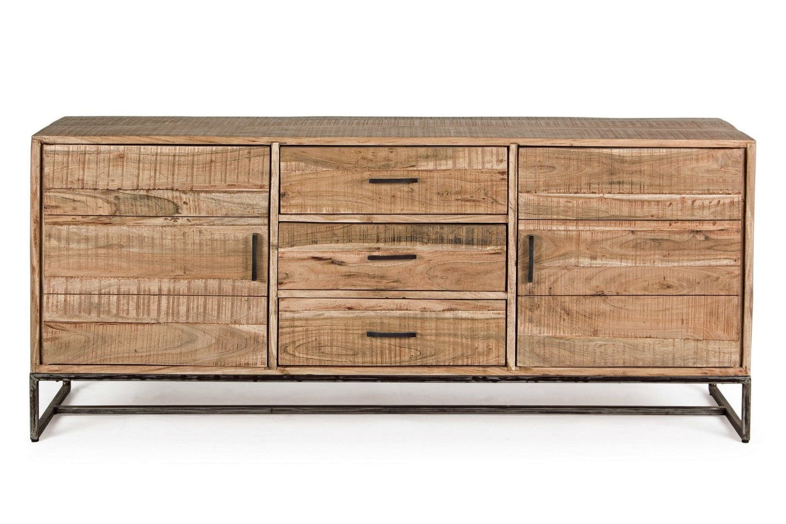 Credenza "Elmer" con struttura in legno di acacia, schienale in compensato, stile moderno in Credenze Decor Space - Altamura, commercioVirtuoso.it