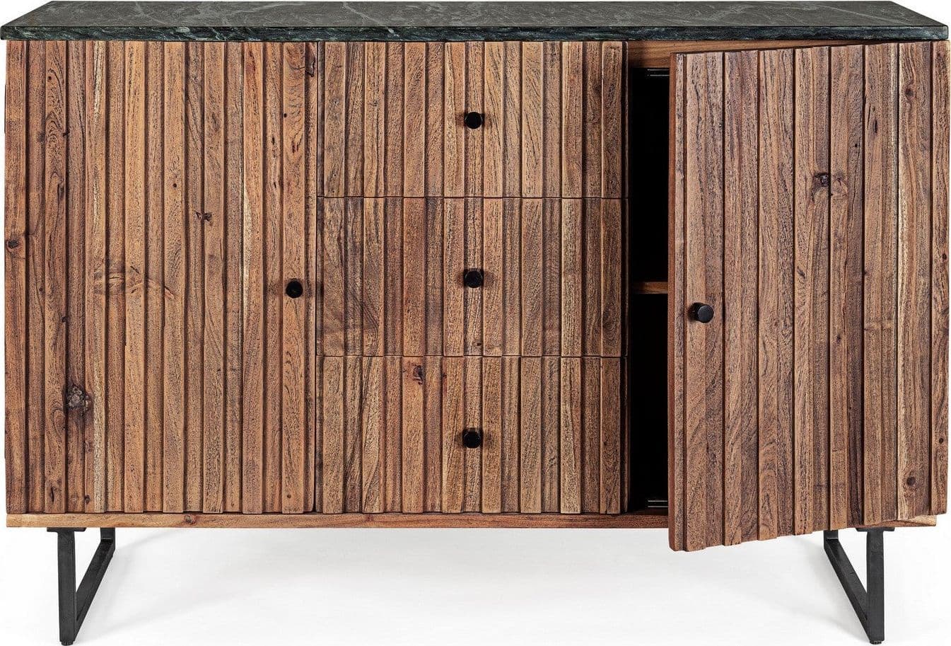 Credenza "Norfolk" con struttura in legno di acacia, mobile in stile vintage in Credenze Decor Space - Altamura, commercioVirtuoso.it