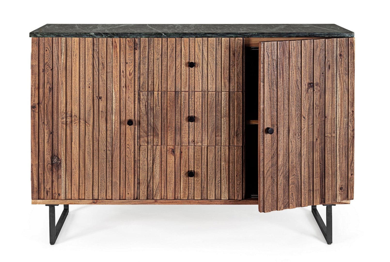 Credenza "Norfolk" con struttura in legno di acacia, mobile in stile vintage in Credenze Decor Space - Altamura, commercioVirtuoso.it