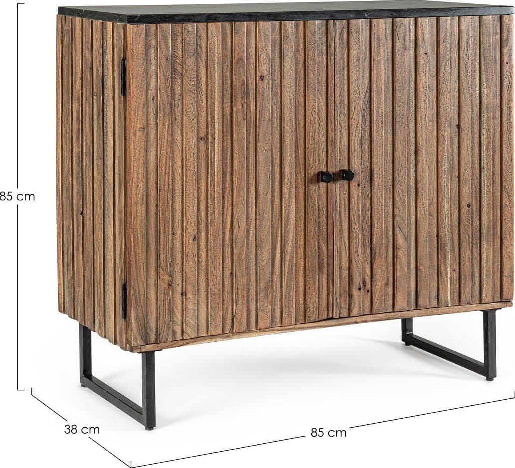 Credenza "Norfolk" con struttura in legno di acacia, mobile in stile vintage in Credenze Decor Space - Altamura, commercioVirtuoso.it
