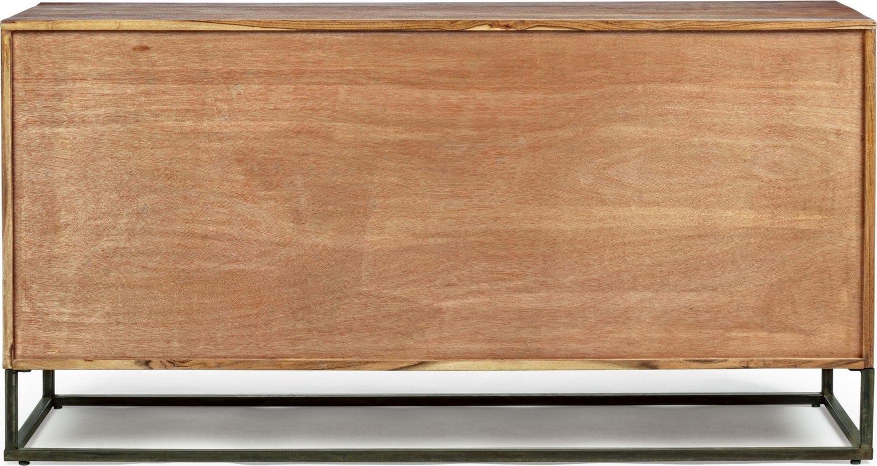 Credenza "Egon" con struttura in legno di acacia e acciaio, schienale in compensato, stile moderno in Credenze Decor Space - Altamura, commercioVirtuoso.it