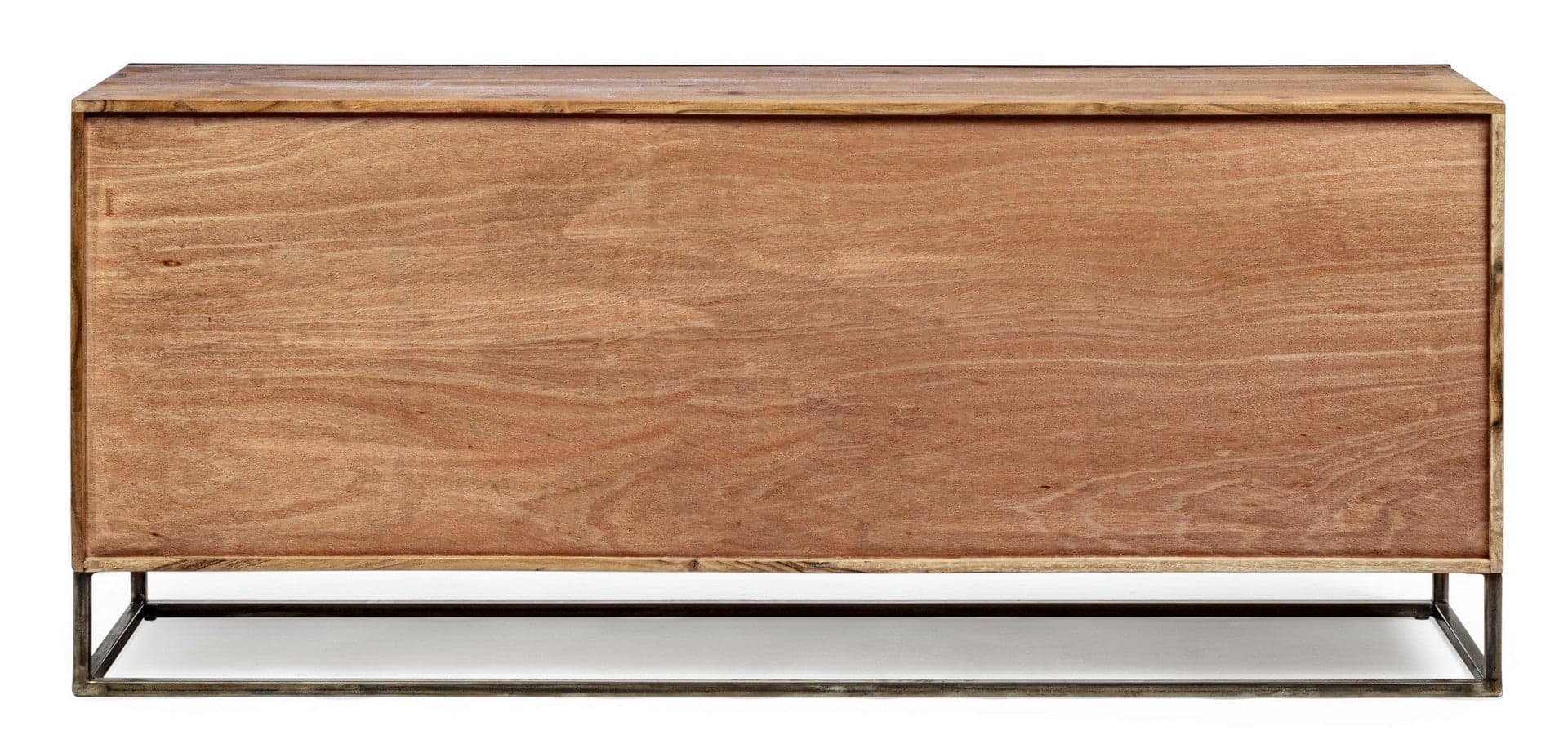 Credenza "Egon" con struttura in legno di acacia e acciaio, schienale in compensato, stile moderno in Credenze Decor Space - Altamura, commercioVirtuoso.it