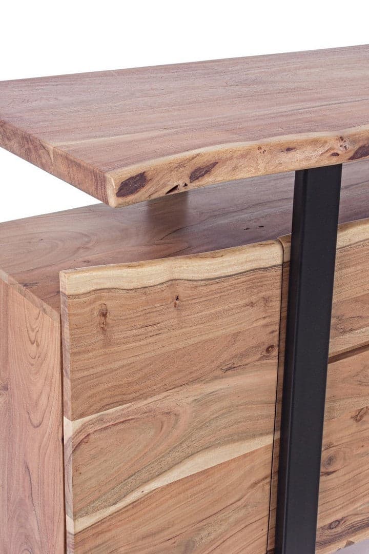 Credenza "Artur", 4 ante e 2 cassetti, struttura in legno di acacia e acciaio, 175 cm in Credenze Decor Space - Altamura, commercioVirtuoso.it