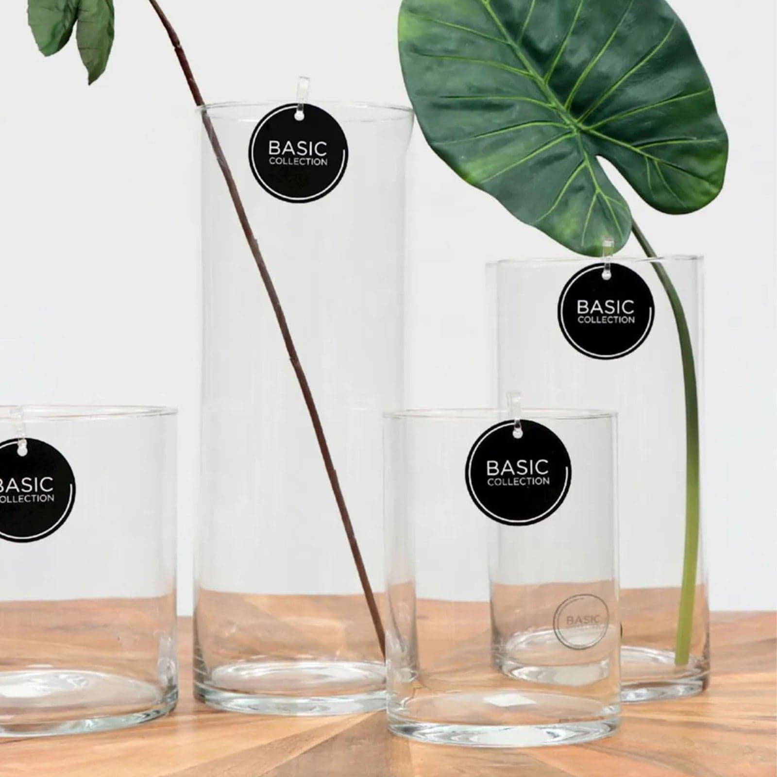 Vaso in vetro di forma cilindrica trasparente per fiori, acqua e piante in Vasi tradizionali Decor Space - Altamura, commercioVirtuoso.it