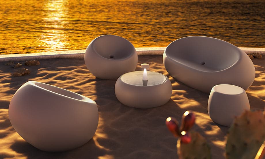 Poltroncina "Boom" struttura in polietilene per esterno in Sedie per tavolo da giardino Decor Space - Altamura, commercioVirtuoso.it