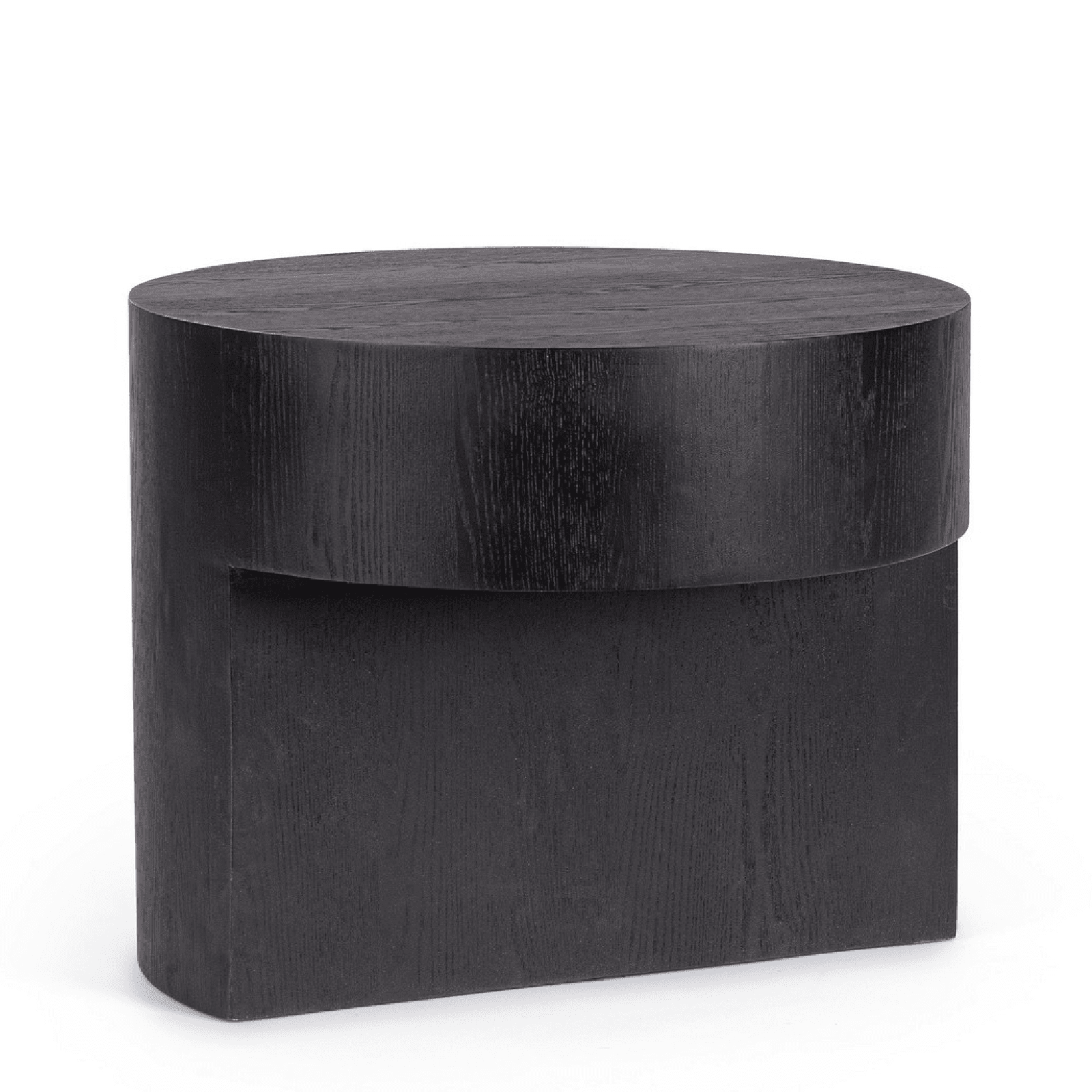 Tavolino stanwood nero, in mdf e legno di frassino, Ø 50 x 40 cm