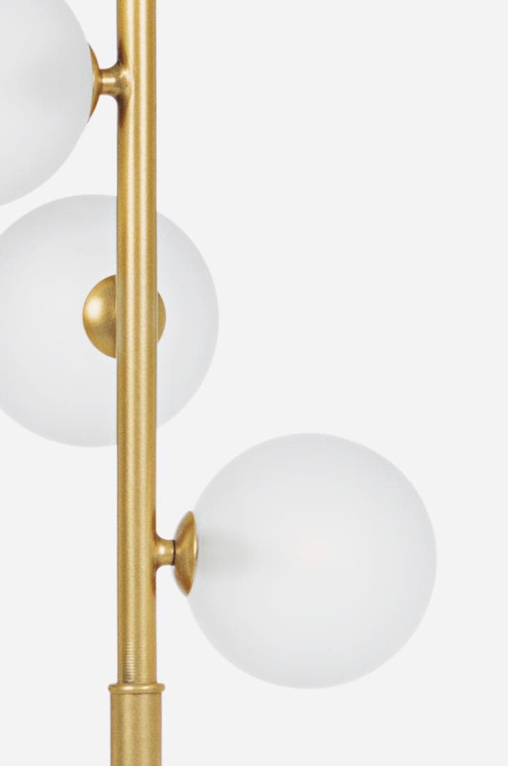 Piantana "Balls" 5 luci oro in acciaio e vetro h 156 cm in Lampade da terra Decor Space - Altamura, commercioVirtuoso.it