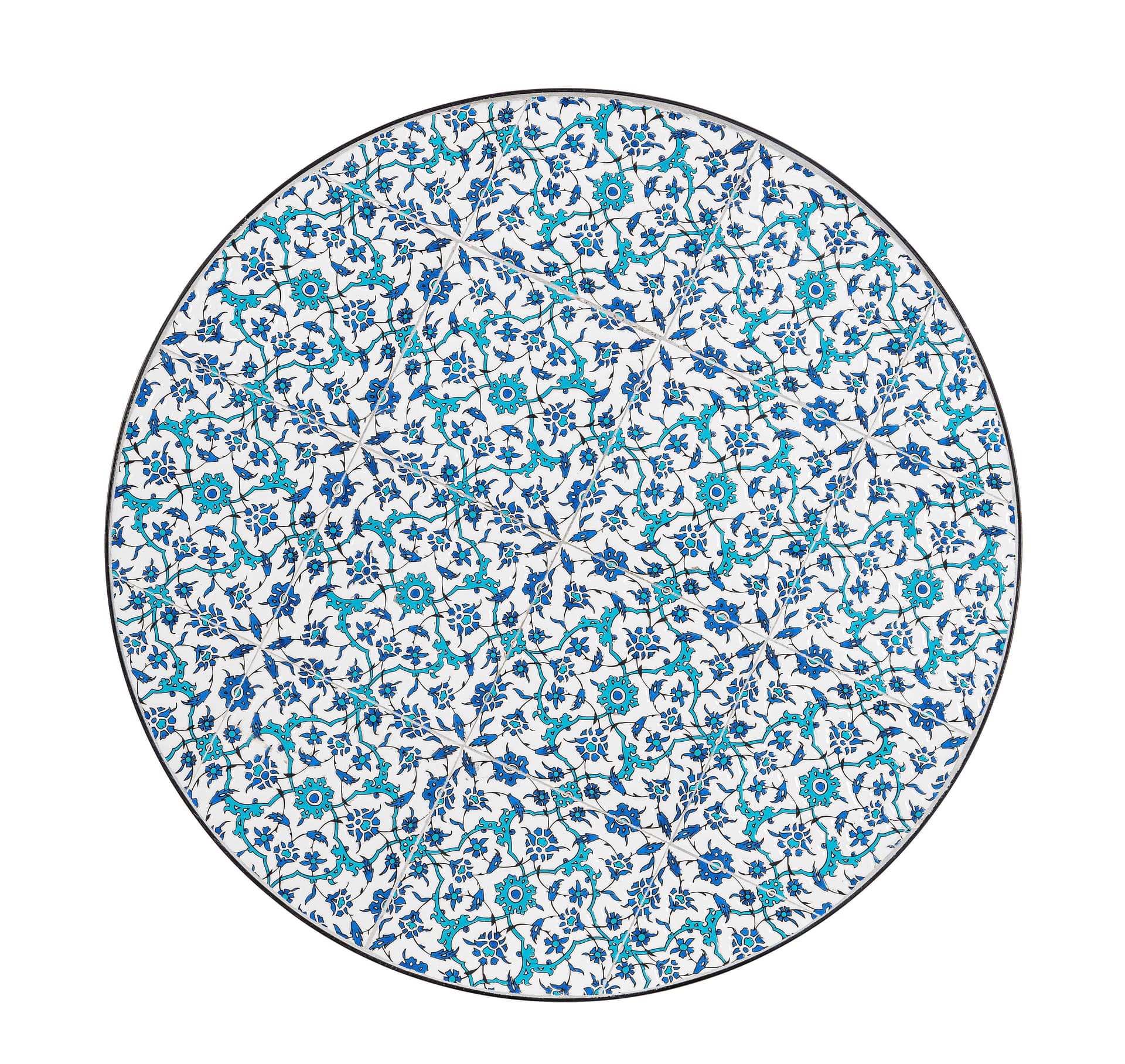 Tavolo rotondo "Samos" in acciaio e ceramica per esterno da 60 cm in Tavoli standard Decor Space - Altamura, commercioVirtuoso.it