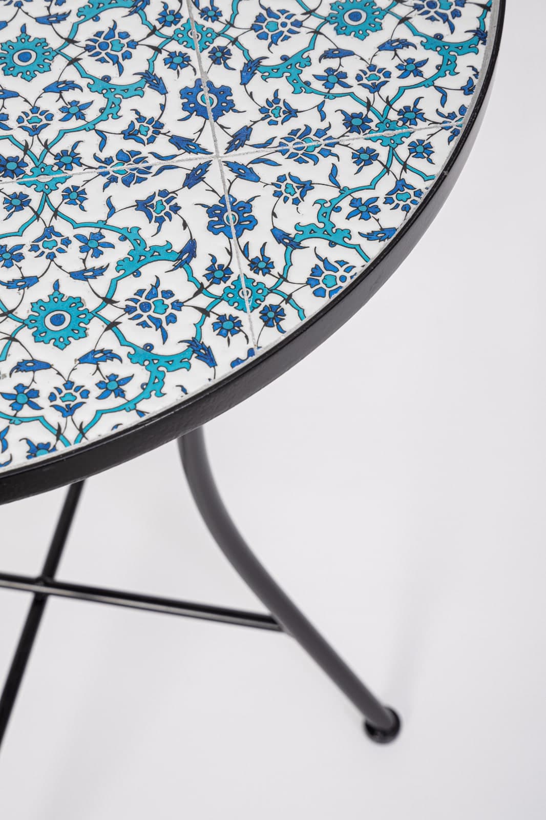 Tavolo rotondo "Samos" in acciaio e ceramica per esterno da 60 cm - 8