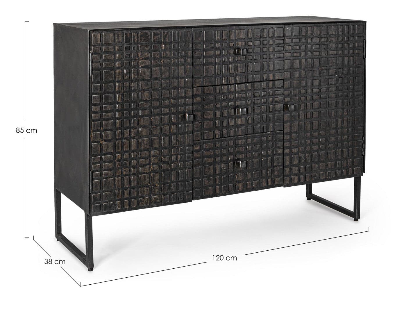 Credenza "Dorset" con struttura in acciaio, cassetti in legno, stile industriale in Credenze Decor Space - Altamura, commercioVirtuoso.it