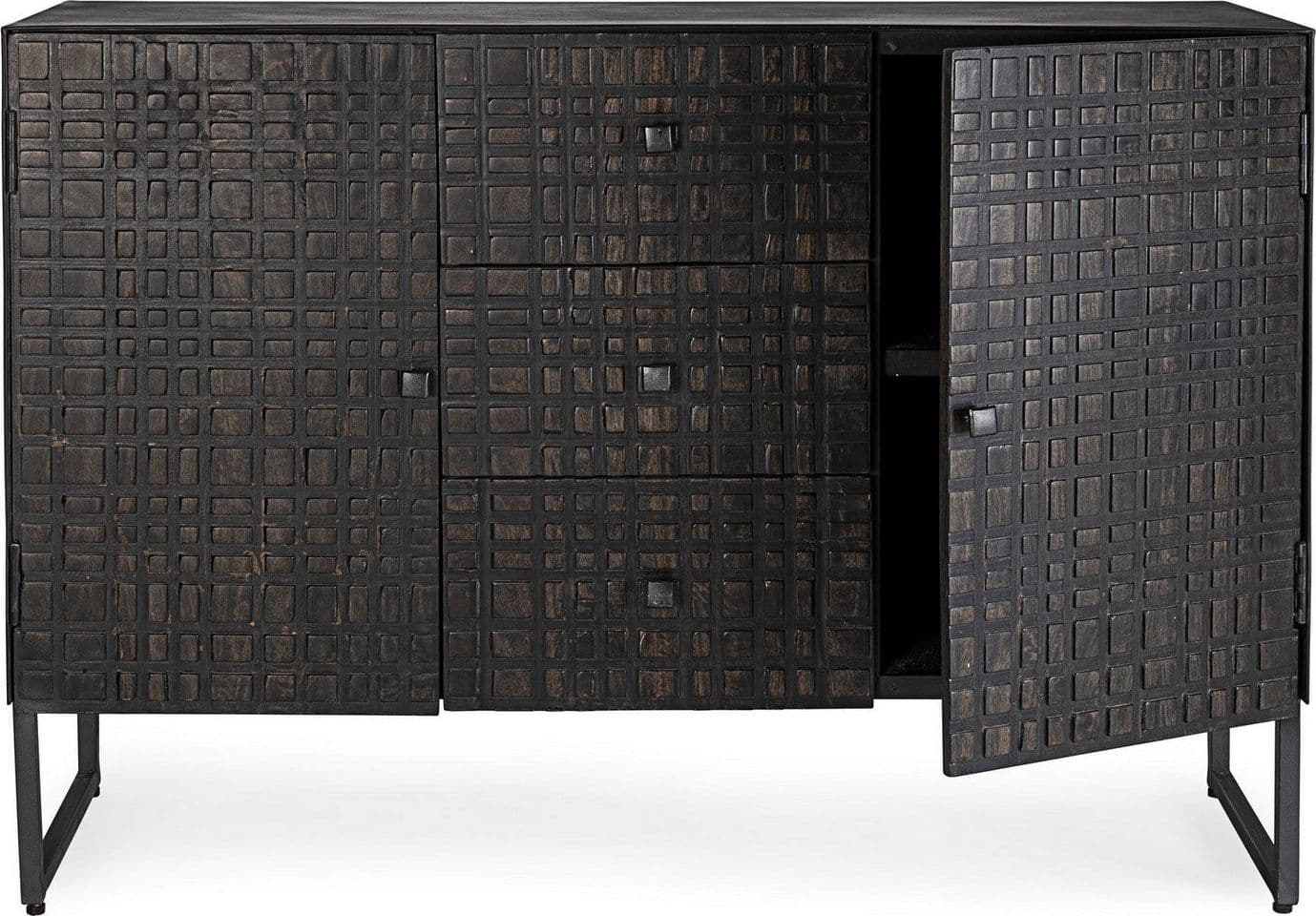 Credenza "Dorset" con struttura in acciaio, cassetti in legno, stile industriale in Credenze Decor Space - Altamura, commercioVirtuoso.it