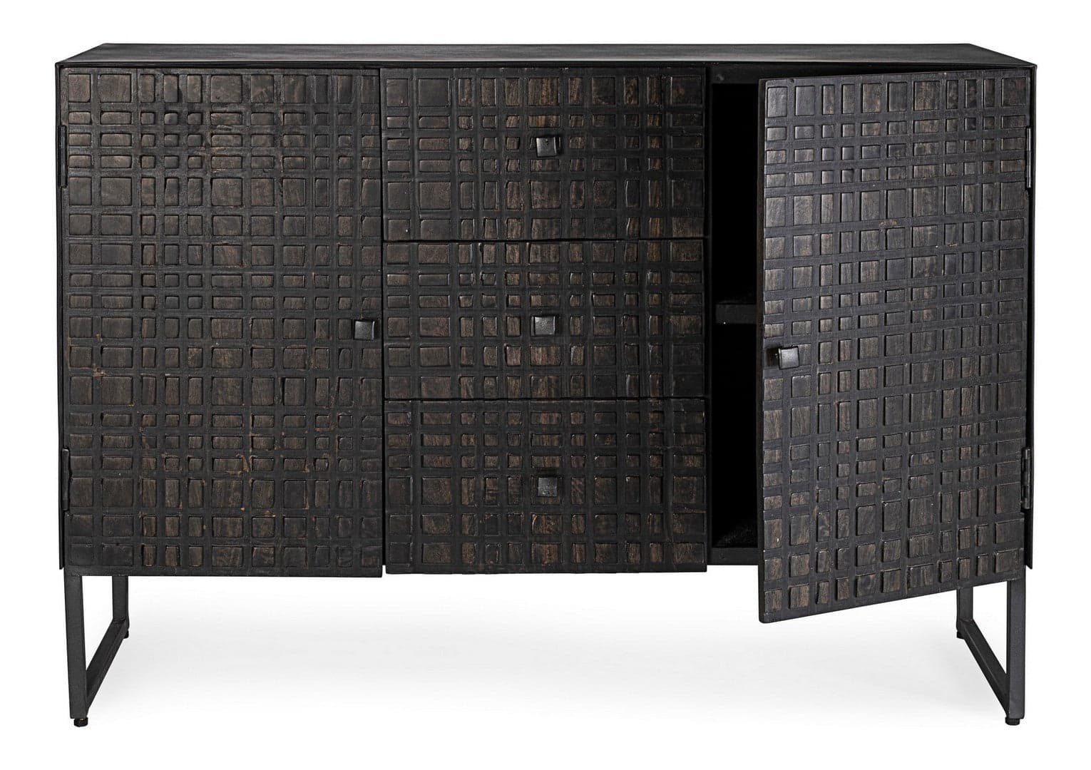 Credenza "Dorset" con struttura in acciaio, cassetti in legno, stile industriale in Credenze Decor Space - Altamura, commercioVirtuoso.it