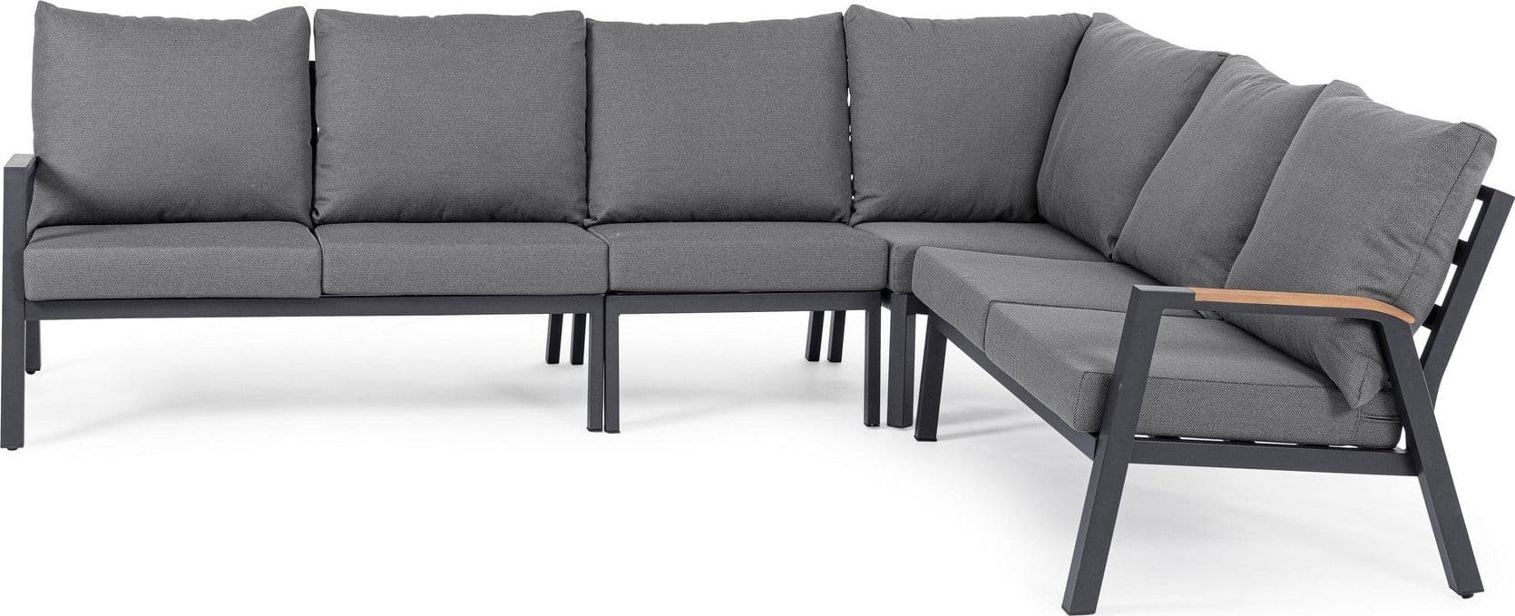 Salottino Moderno "Truman" in alluminio antiruggine con cuscini da giardino e veranda per esterno in Set di mobili Decor Space - Altamura, commercioVirtuoso.it