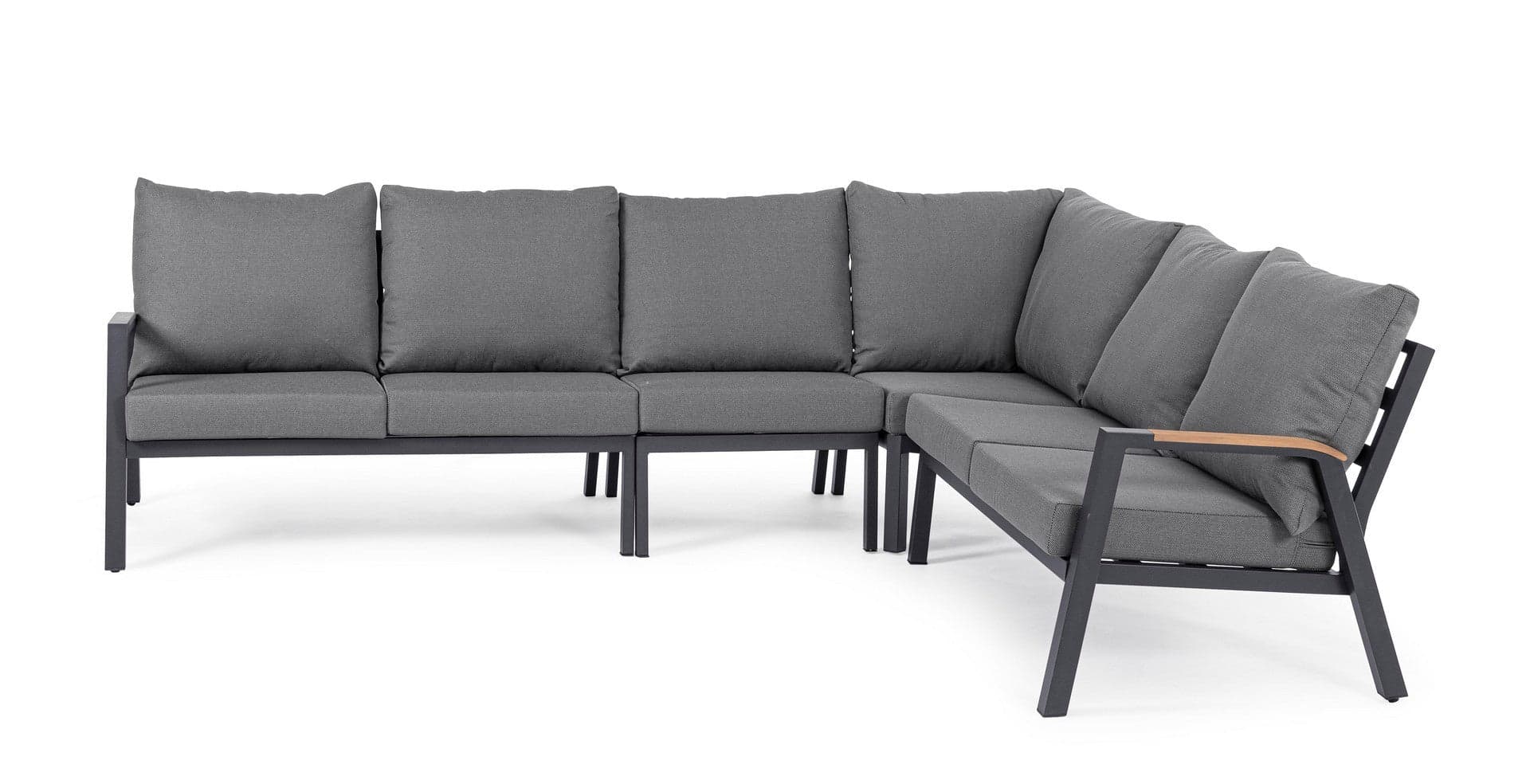 Salottino Moderno "Truman" in alluminio antiruggine con cuscini da giardino e veranda per esterno in Set di mobili Decor Space - Altamura, commercioVirtuoso.it