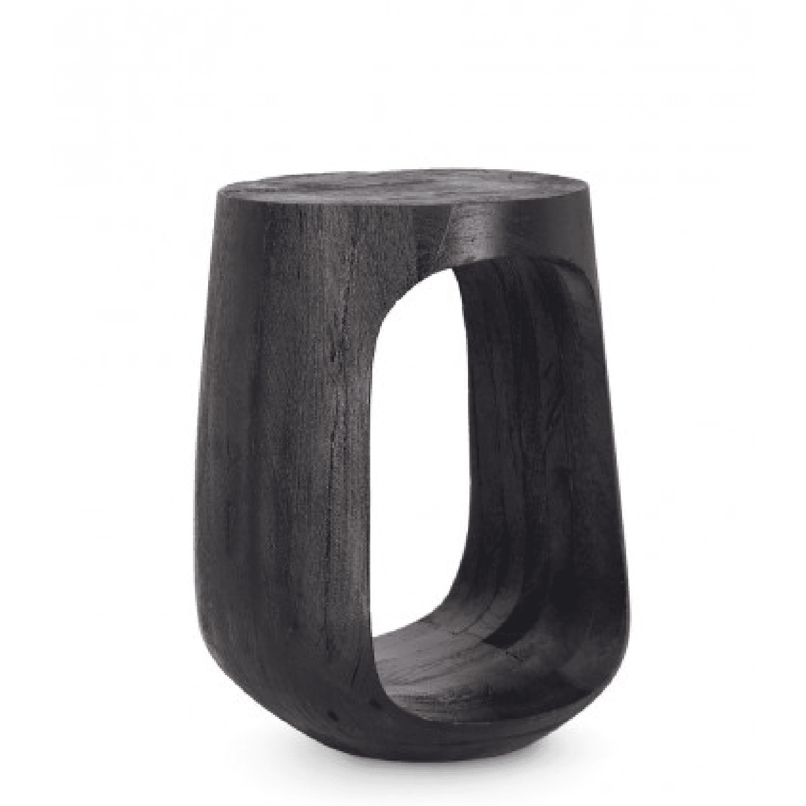 Tavolino lopez nero, struttura in legno di mango, Ø 33 x 45 cm in Console e tavoli da divano Decor Space - Altamura, commercioVirtuoso.it