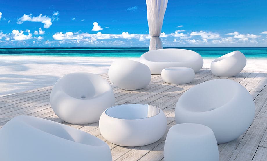 Poltrona sofa "Boom" struttura in polietilene per esterno in Panche Decor Space - Altamura, commercioVirtuoso.it