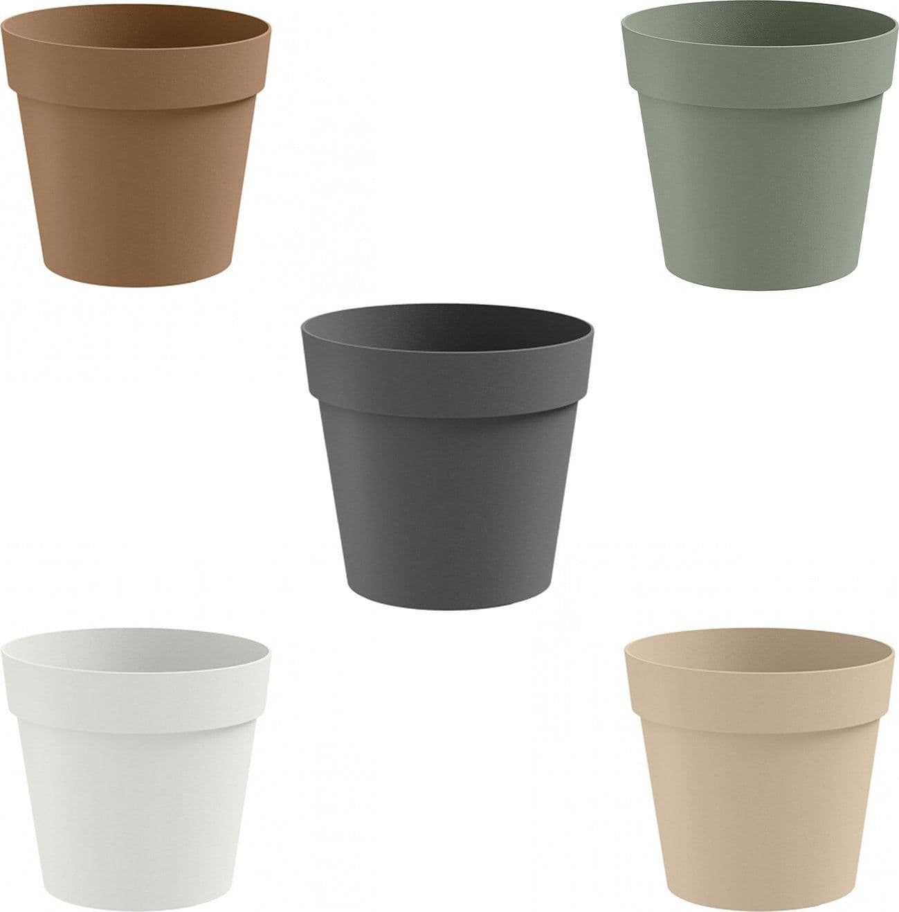 Vaso tondo in plastica "Cinqueterre" per fiori e piante in Vasi tradizionali Decor Space - Altamura, commercioVirtuoso.it