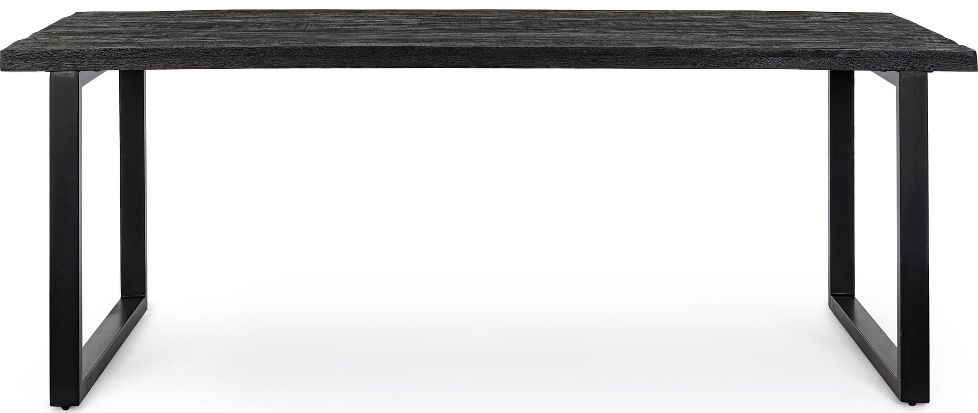Tavolo "Hastings" nero in legno di mango e acciaio in Tavoli da sala da pranzo Decor Space - Altamura, commercioVirtuoso.it