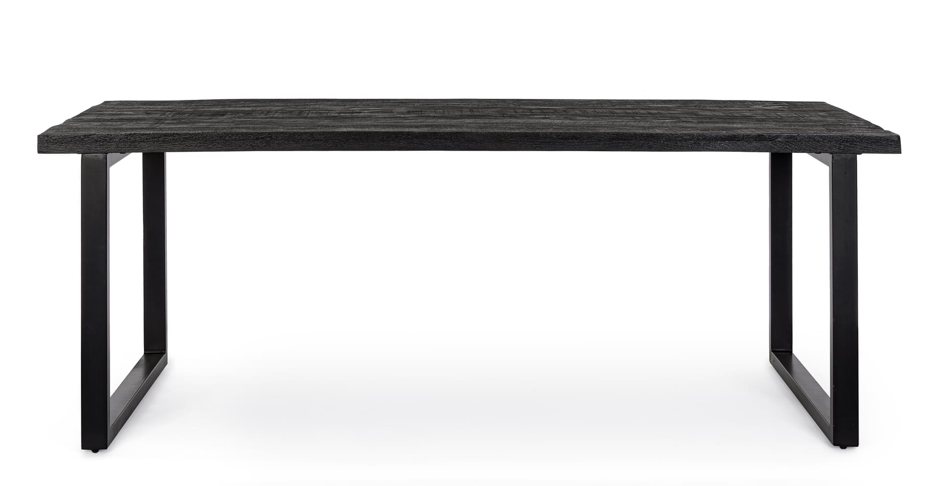Tavolo "Hastings" nero in legno di mango e acciaio in Tavoli da sala da pranzo Decor Space - Altamura, commercioVirtuoso.it