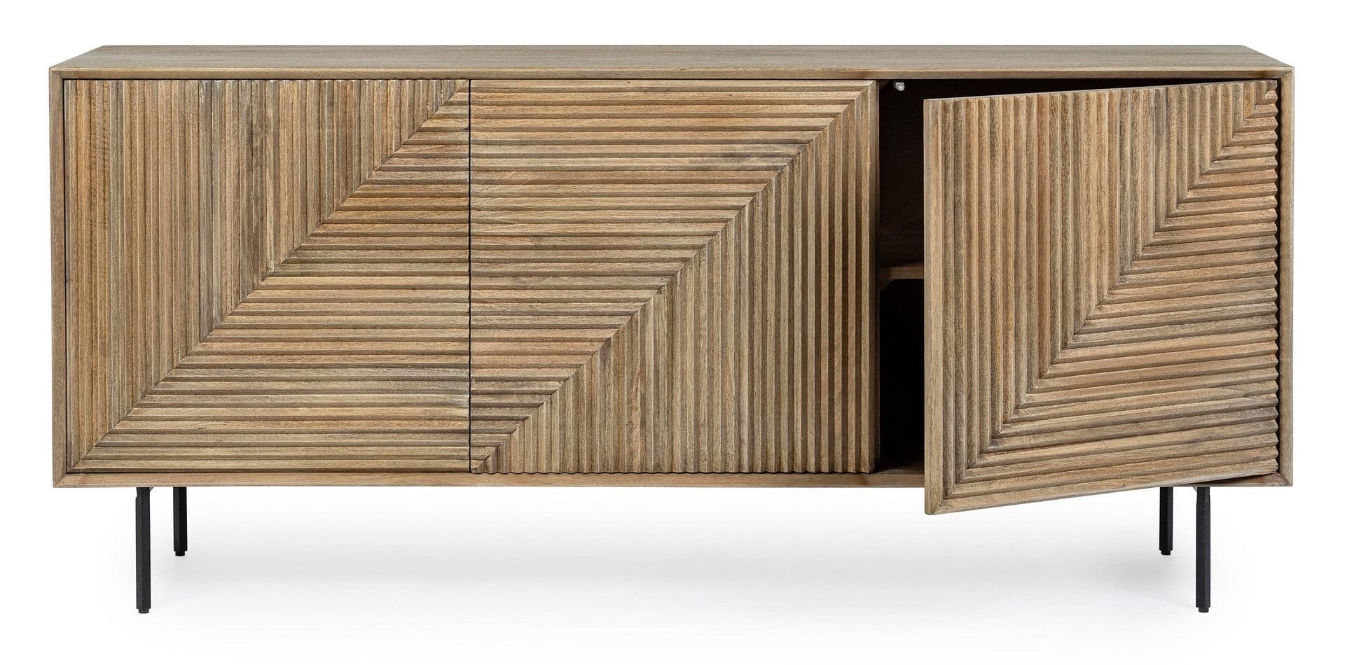 Credenza "Darsey" con struttura in legno di mango, mobile in stile moderno in Credenze Decor Space - Altamura, commercioVirtuoso.it
