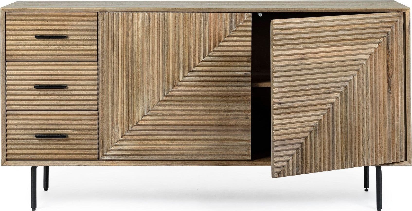 Credenza "Darsey" con struttura in legno di mango, mobile in stile moderno in Credenze Decor Space - Altamura, commercioVirtuoso.it