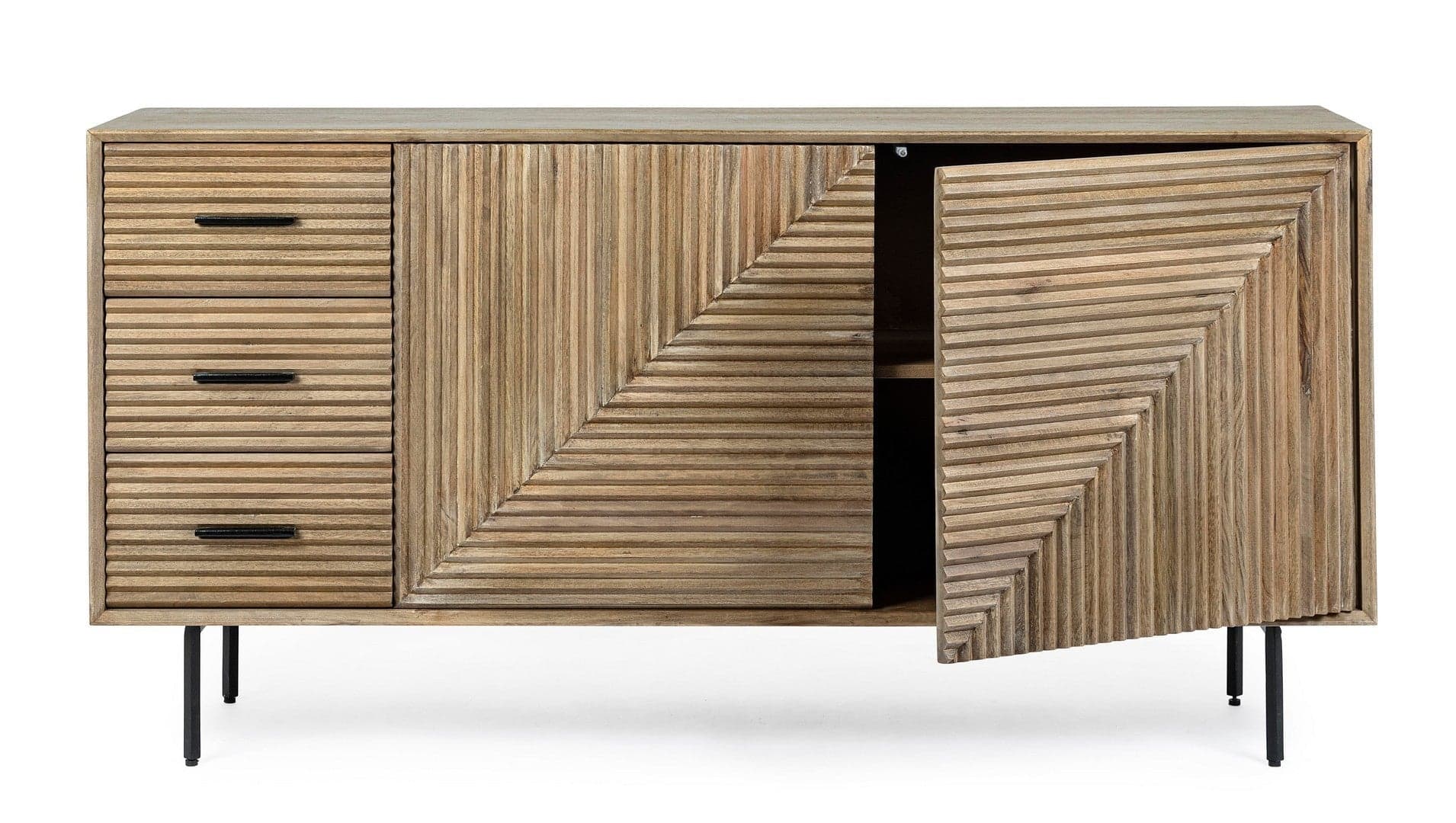 Credenza "Darsey" con struttura in legno di mango, mobile in stile moderno in Credenze Decor Space - Altamura, commercioVirtuoso.it