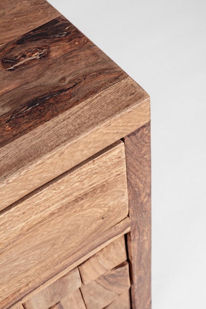 Credenza "Kant" con struttura e gambe in legno Sheesham, mobile in stile vintage - 25