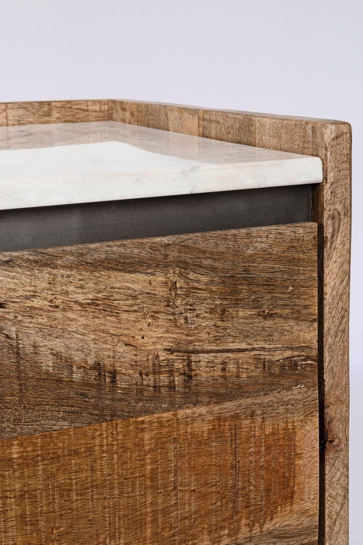 Credenza "Lambeth" con struttura in legno mango, mobile in stile moderno - 21