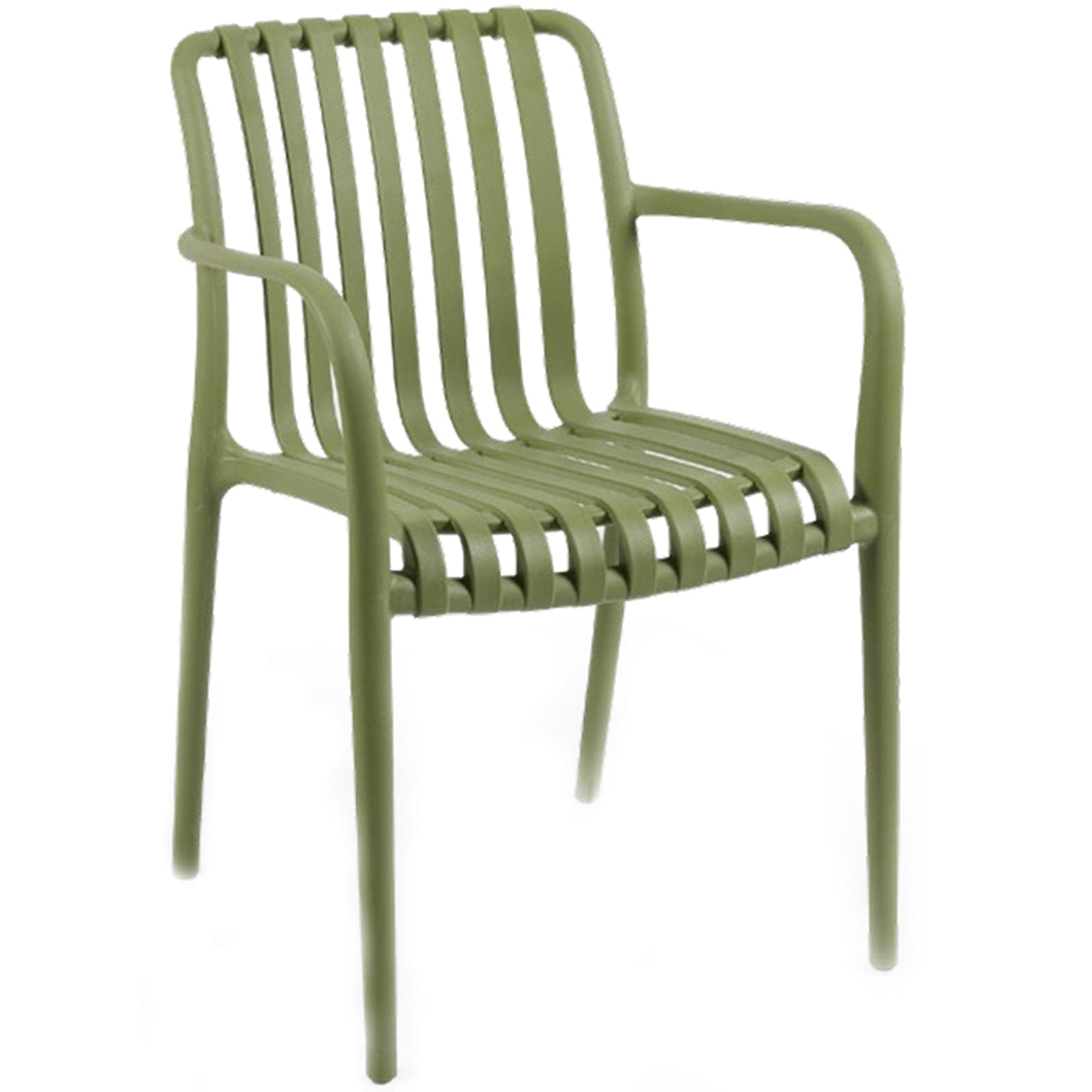 Sedia con braccioli da giardino "Righe" in polipropilene da interno ed esterno in Sedie per tavolo da giardino Decor Space - Altamura, commercioVirtuoso.it