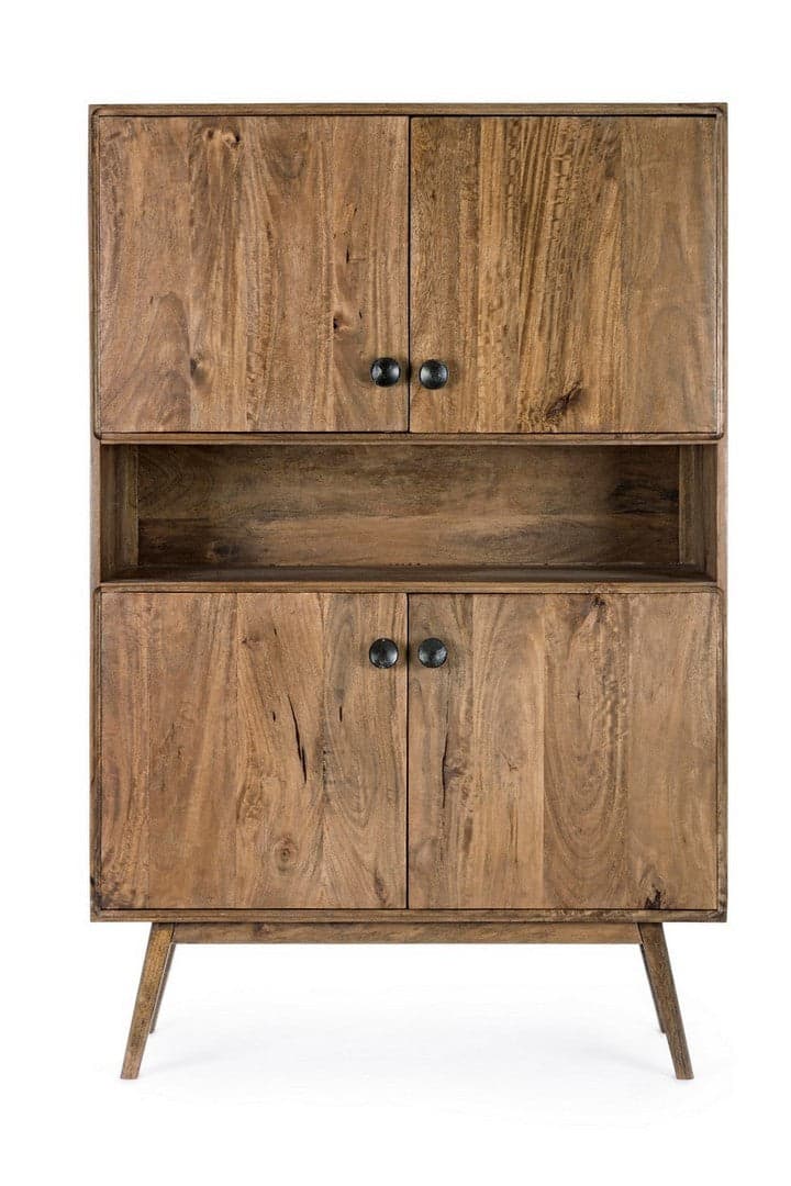 Credenza "Sylvester" con struttura e gambe in legno di mango, mobile in stile vintage in Credenze Decor Space - Altamura, commercioVirtuoso.it