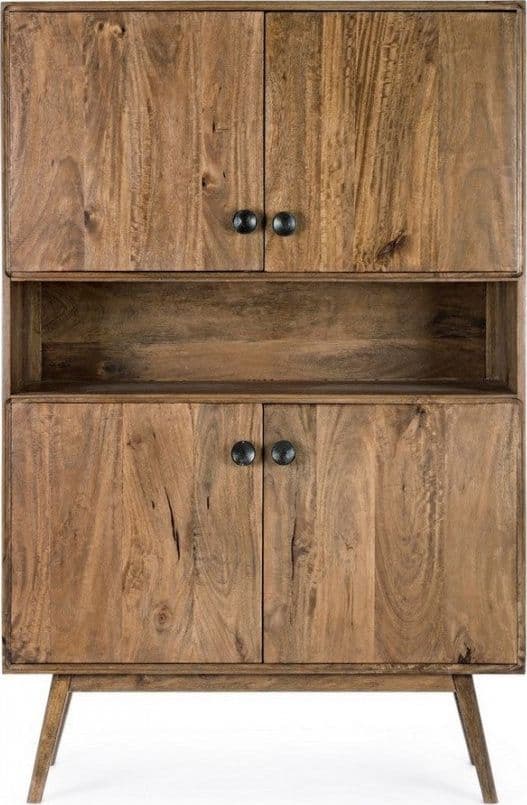 Credenza "Sylvester" con struttura e gambe in legno di mango, mobile in stile vintage in Credenze Decor Space - Altamura, commercioVirtuoso.it