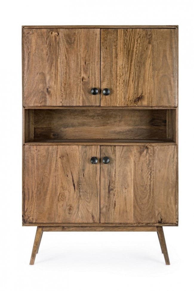 Credenza "Sylvester" con struttura e gambe in legno di mango, mobile in stile vintage in Credenze Decor Space - Altamura, commercioVirtuoso.it