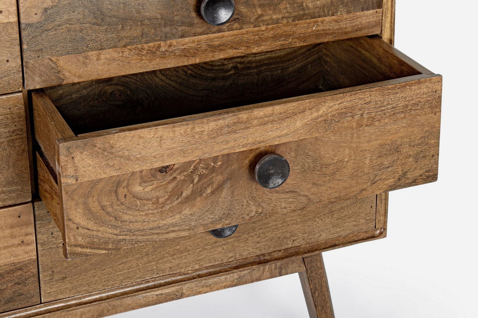 Credenza "Sylvester" con struttura e gambe in legno di mango, mobile in stile vintage in Credenze Decor Space - Altamura, commercioVirtuoso.it