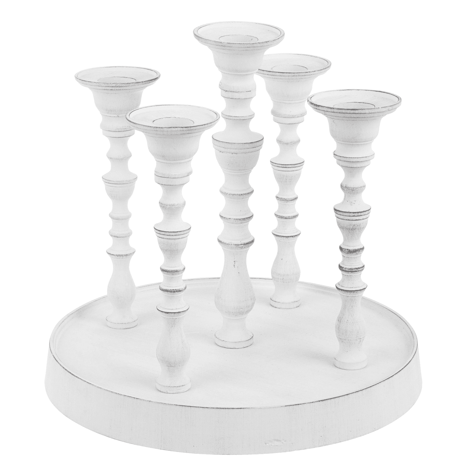 candelabro kylie con 5 fiamme in 2 colorazioni con base h 22 cm in Candelabri Decor Space - Altamura, commercioVirtuoso.it