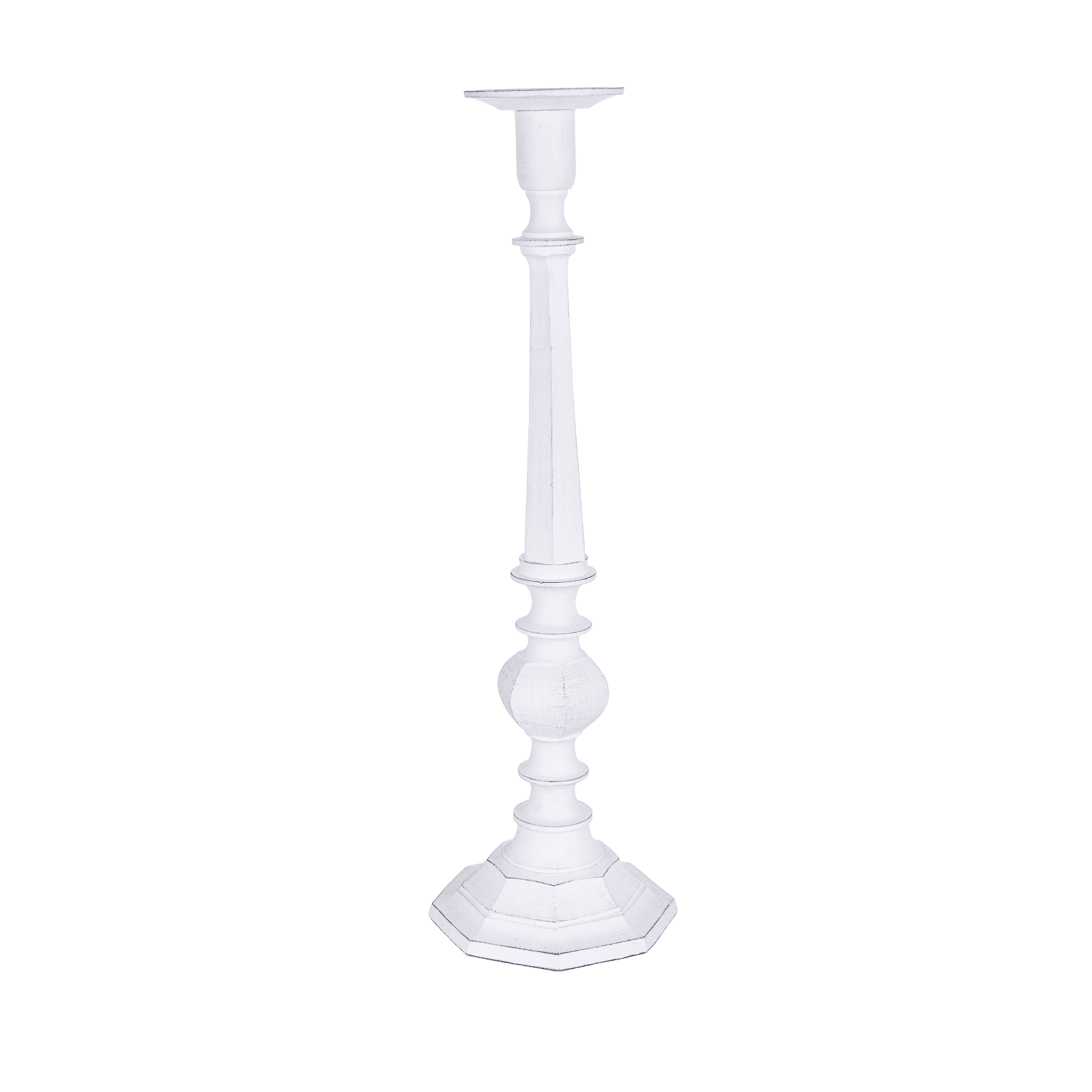 candelabro chandana a fuoco bianco con varie misure di altezza realizzato in alluminio