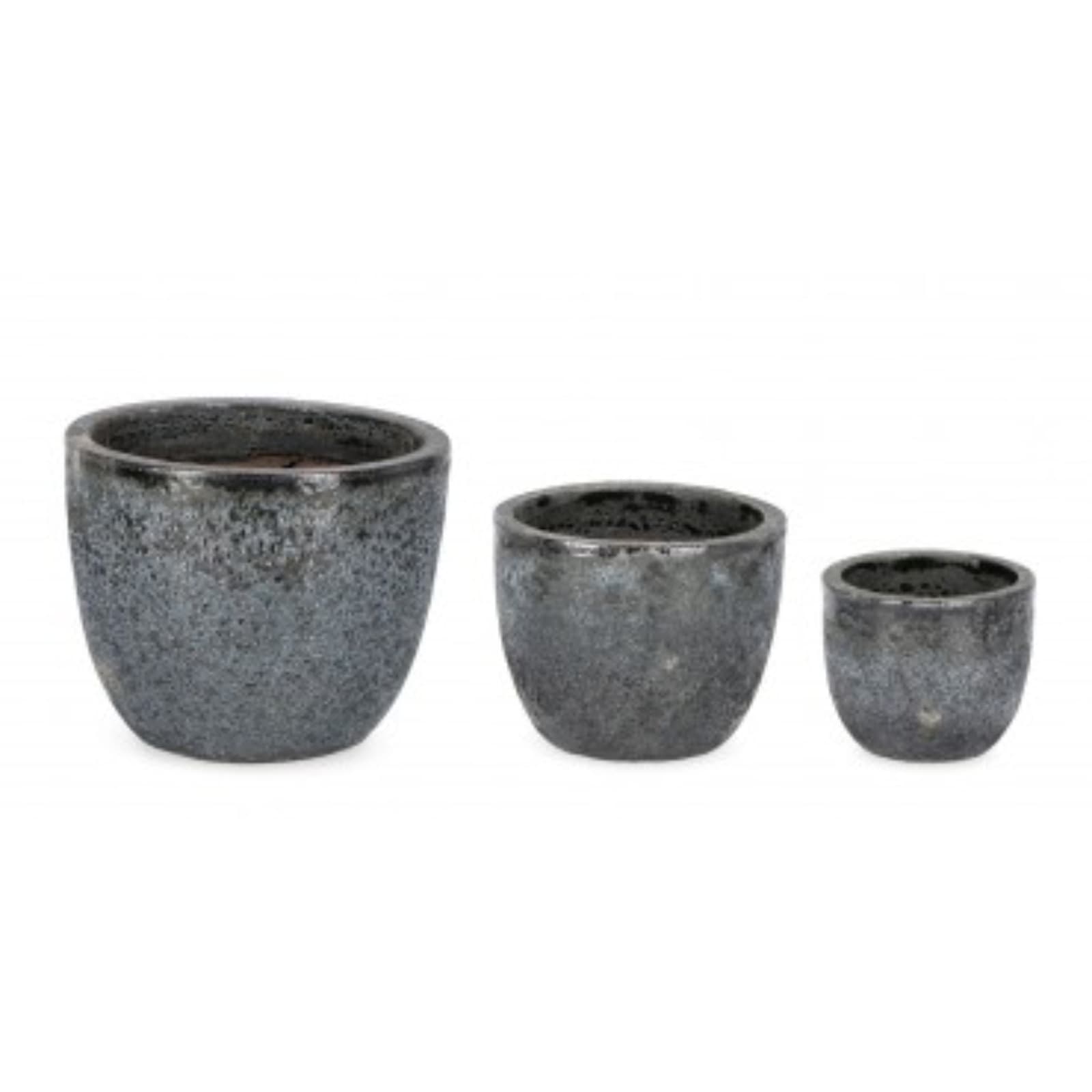 Set 3 PortaVaso Duyen Svas in terracotta smaltata per uso interno ed esterno. - 3