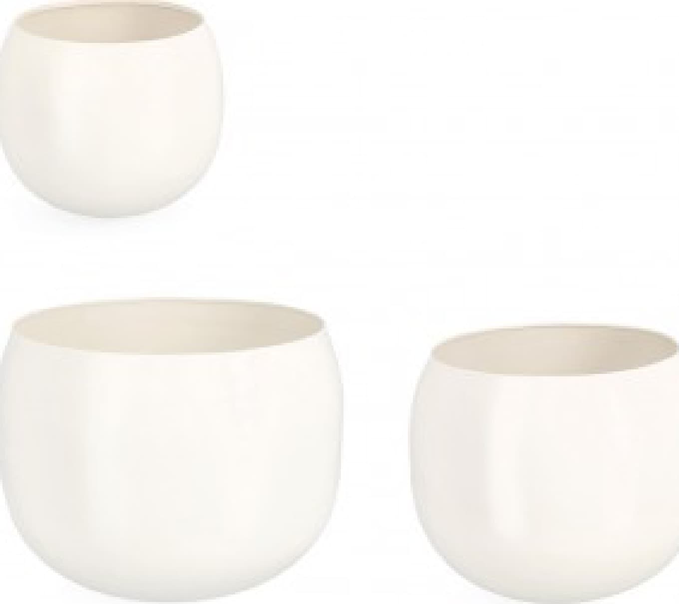 Set 3 PortaFiore Keyra Ciotola Bianco per uso interno ed esterno. in Ciotole decorative Decor Space - Altamura, commercioVirtuoso.it