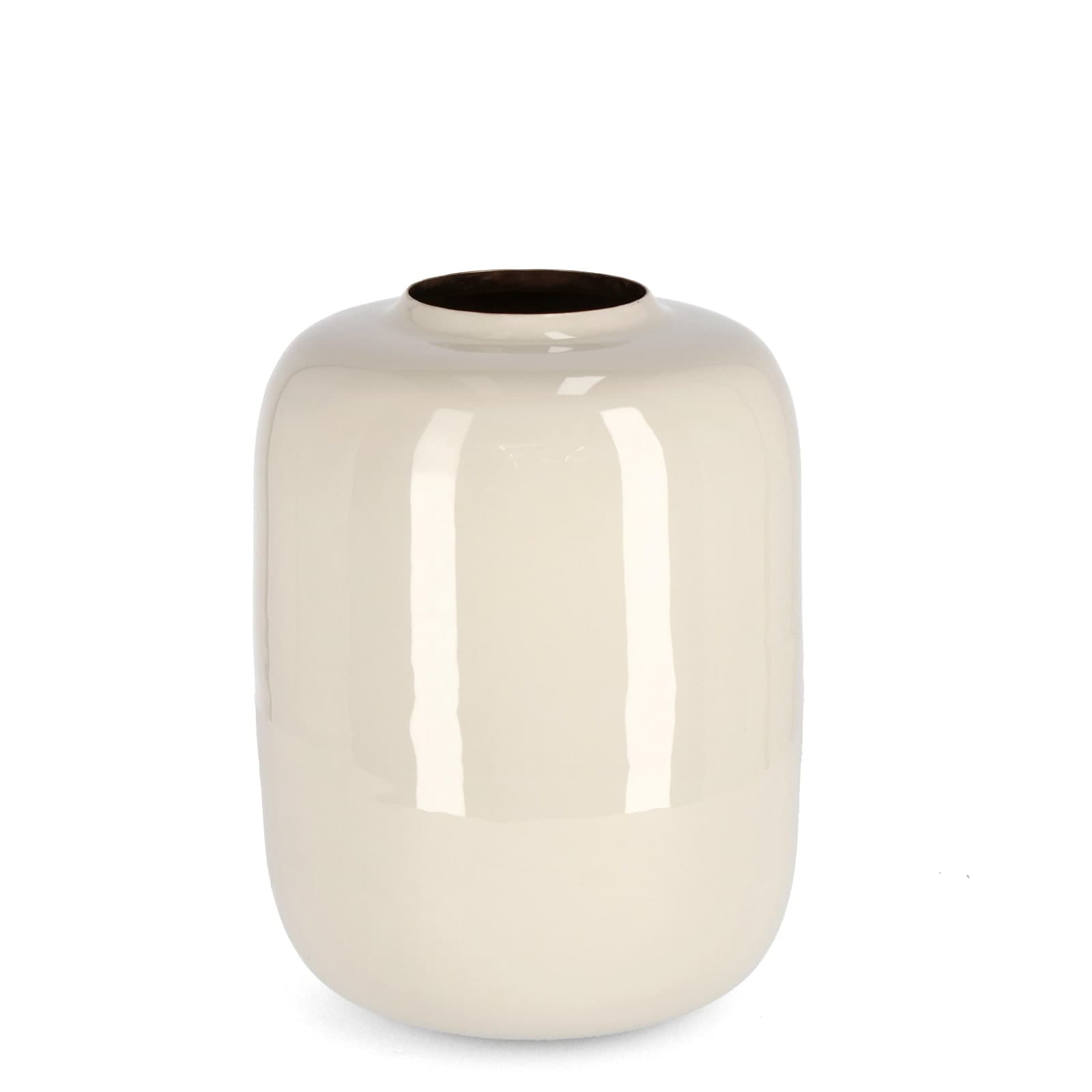 Vaso velma beige in metallo solo  per uso decorativo in Vasi Decor Space - Altamura, commercioVirtuoso.it