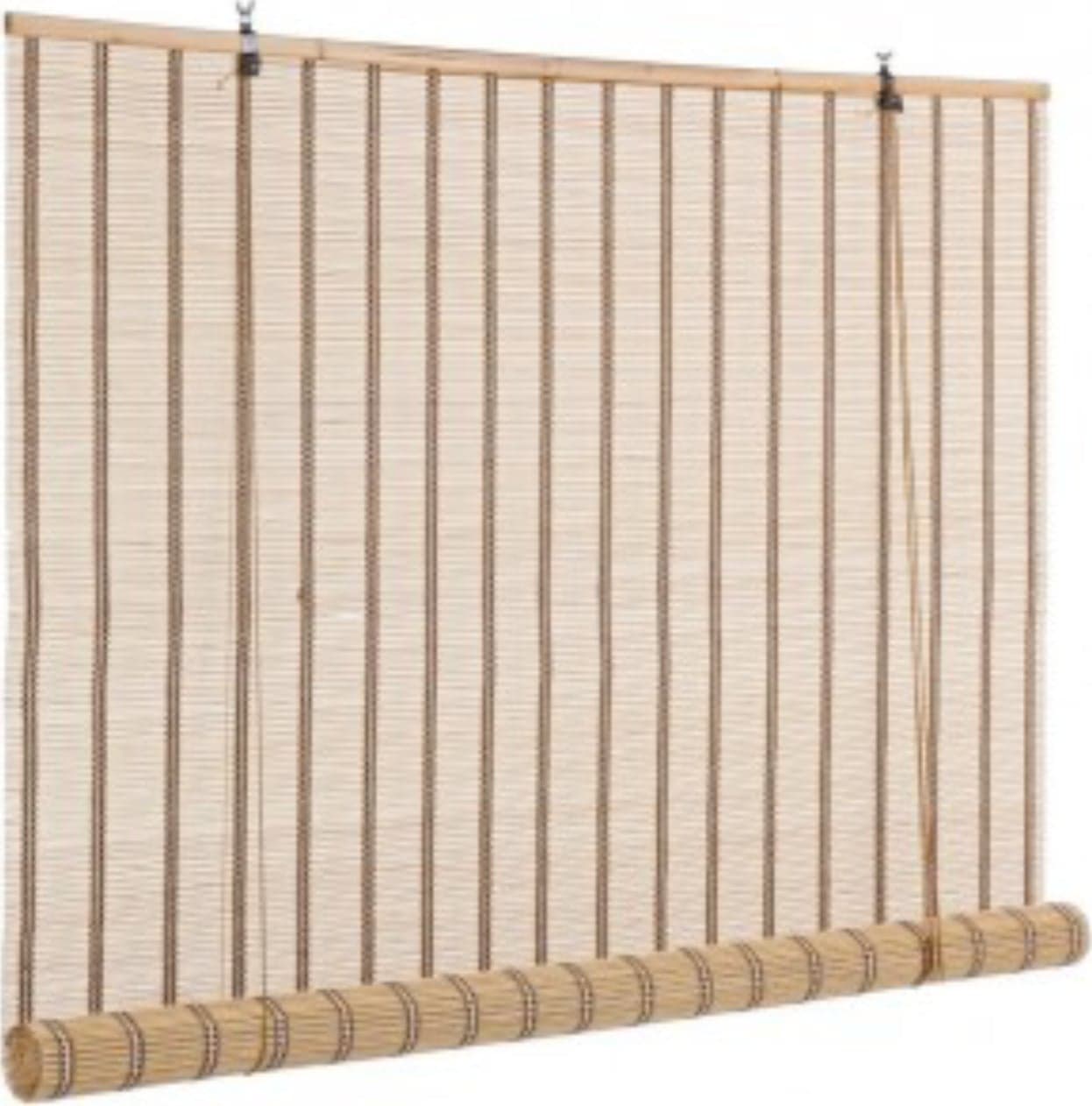 Tenda Tolosa marrone in bamboo, barre in legno e filo di poliestere copertura 75% in Tende da veranda Decor Space - Altamura, commercioVirtuoso.it