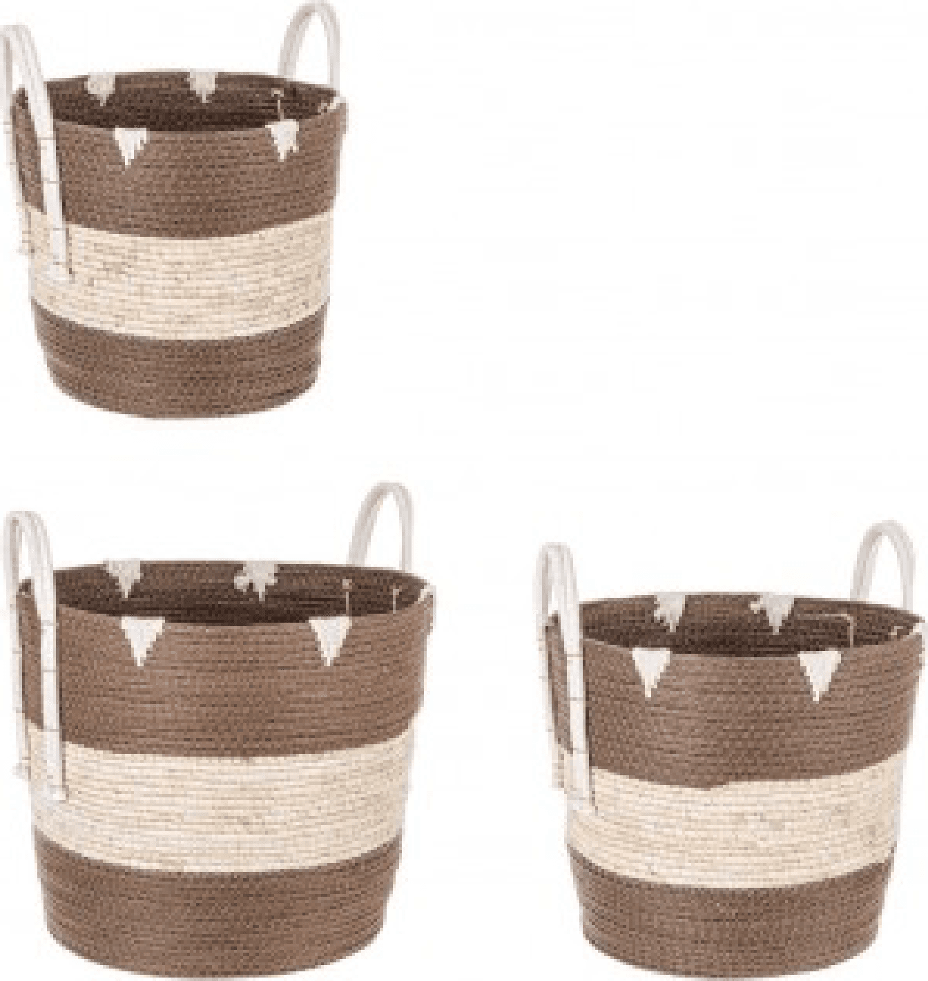Set 3 ceste Thelma con carta e cotone da esterno in Cestini da scaffale Decor Space - Altamura, commercioVirtuoso.it