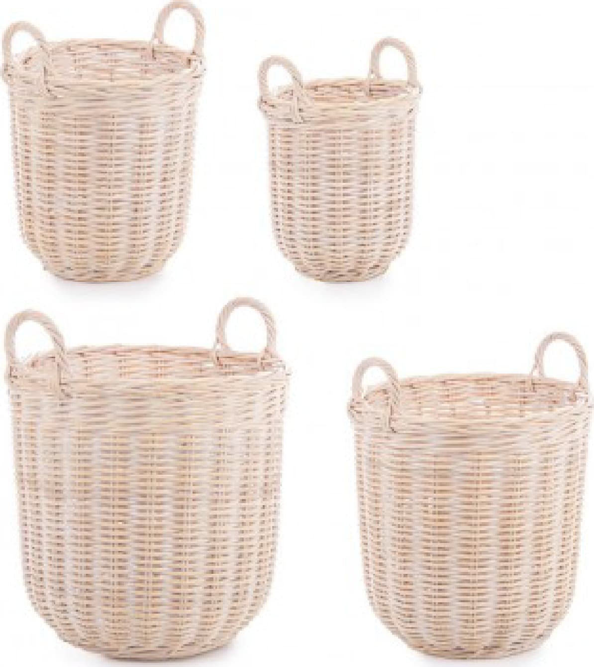 Set 4 Ceste 2 manici Narra tonda da esterno in Cestini portalegna Decor Space - Altamura, commercioVirtuoso.it