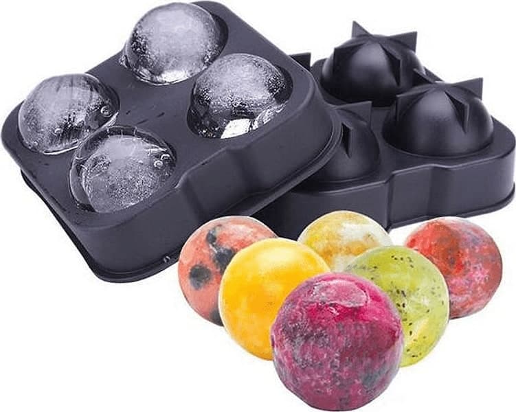Stampo in silicone per cubetti sfere ghiaccio 4 posti in Stampi per ghiaccio Decor Space - Altamura, commercioVirtuoso.it