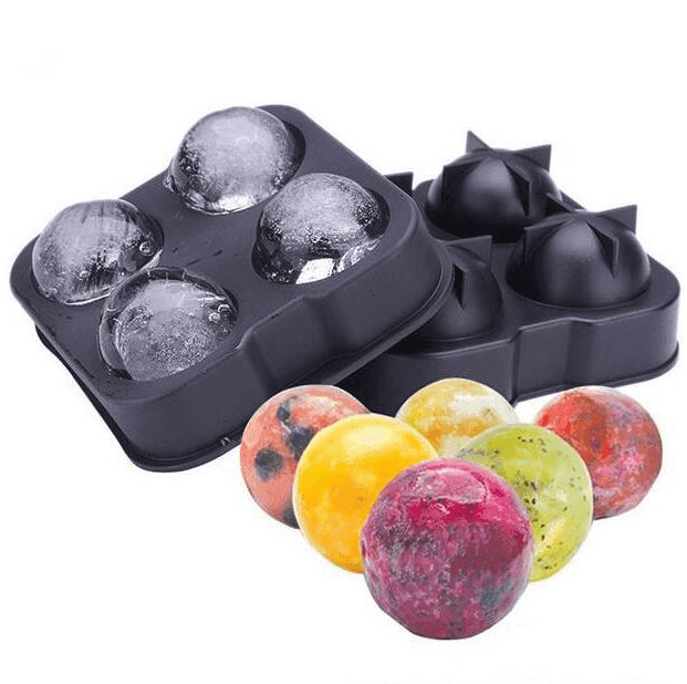 Stampo in silicone per cubetti sfere ghiaccio 4 posti in Stampi per ghiaccio Decor Space - Altamura, commercioVirtuoso.it