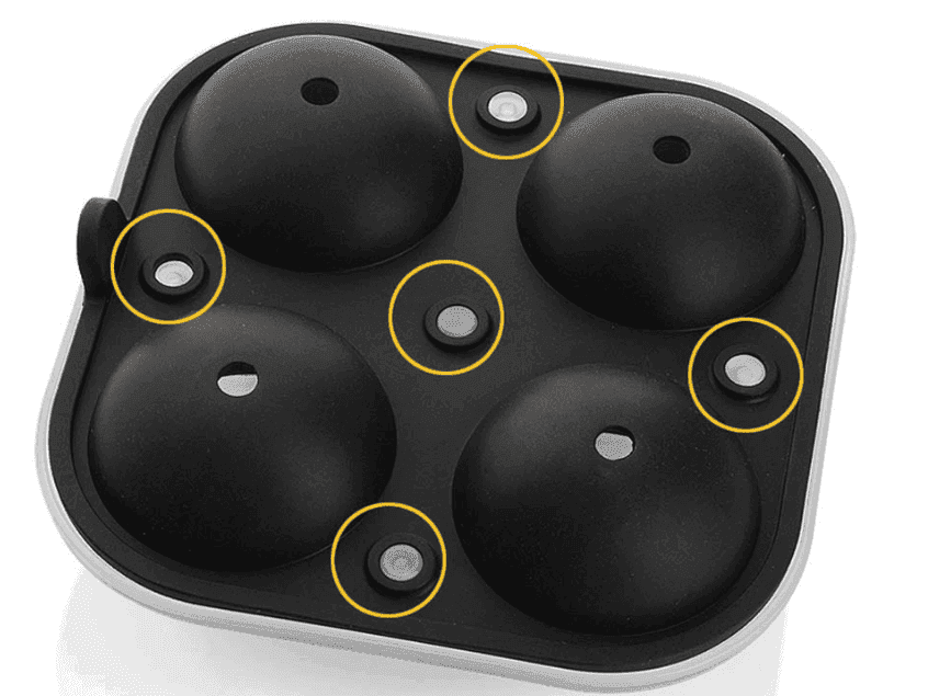 Stampo in silicone per cubetti sfere ghiaccio 4 posti in Stampi per ghiaccio Decor Space - Altamura, commercioVirtuoso.it