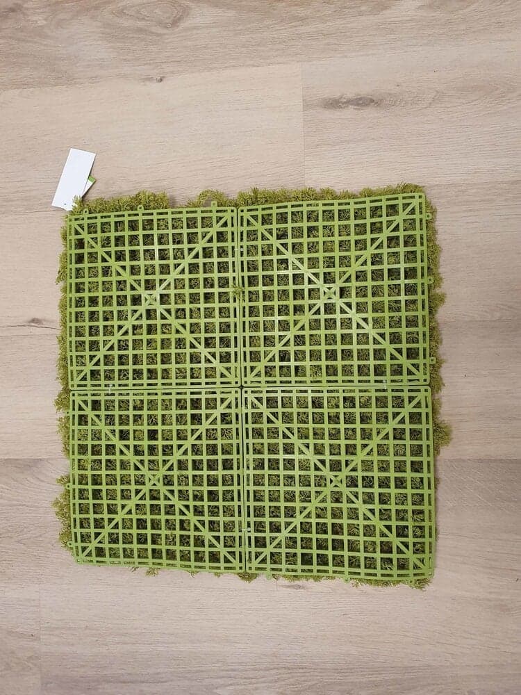 Siepe artificiale per parete sempreverde verticale "Lichene" da intero ed esterno 50 x 50 cm in Erba artificiale Decor Space - Altamura, commercioVirtuoso.it