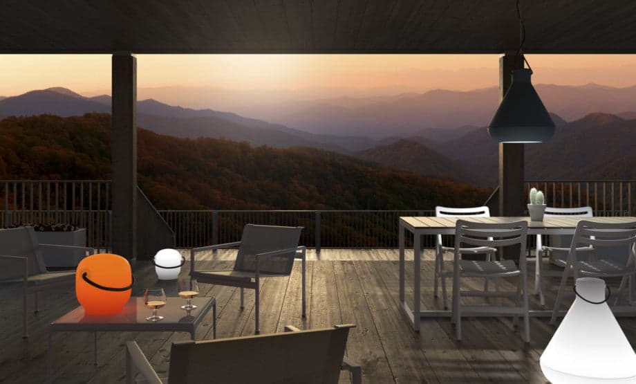Lampada "Spot" struttura in polietilene con kit luce per interno in Lanterne Decor Space - Altamura, commercioVirtuoso.it